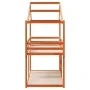 Bunk bed with solid pine wood roof in brown wax, 90x190 cm. by , Beds and slatted bases - Ref: Foro24-3282046, Price: 227,93 ...