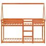 Cama litera con techo madera maciza pino marrón 90x200 cm de , Camas y somieres - Ref: Foro24-3282078, Precio: 196,25 €, Desc...