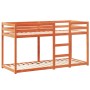 Cama litera con techo madera maciza pino marrón 90x200 cm de , Camas y somieres - Ref: Foro24-3282078, Precio: 196,25 €, Desc...