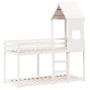 Bunk bed with solid white pine wood roof 90x190 cm by , Beds and slatted bases - Ref: Foro24-3282006, Price: 259,22 €, Discou...