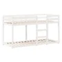 Cama litera con techo madera maciza de pino blanco 90x190 cm de , Camas y somieres - Ref: Foro24-3282006, Precio: 251,98 €, D...