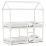 Bunk bed with solid white pine wood roof 90x200 cm by , Beds and slatted bases - Ref: Foro24-3282120, Price: 280,84 €, Discou...
