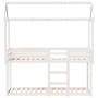 Cama litera con techo madera maciza de pino blanco 90x200 cm de , Camas y somieres - Ref: Foro24-3282120, Precio: 260,08 €, D...