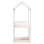 Cama litera con techo madera maciza de pino blanco 90x200 cm de , Camas y somieres - Ref: Foro24-3282120, Precio: 260,08 €, D...