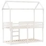 Bunk bed with solid white pine wood roof 90x200 cm by , Beds and slatted bases - Ref: Foro24-3282120, Price: 280,84 €, Discou...