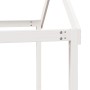 Cama litera con techo madera maciza de pino blanco 90x200 cm de , Camas y somieres - Ref: Foro24-3282120, Precio: 260,08 €, D...