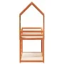 Bunk bed with solid pine wood roof in brown, 80x200 cm. by , Beds and slatted bases - Ref: Foro24-3281996, Price: 242,01 €, D...