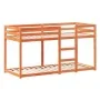Bunk bed with solid pine wood roof in brown, 80x200 cm. by , Beds and slatted bases - Ref: Foro24-3281996, Price: 242,01 €, D...