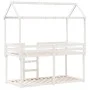 Bunk bed with solid white pine wood roof 80x200 cm by , Beds and slatted bases - Ref: Foro24-3282122, Price: 227,31 €, Discou...