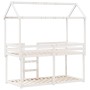 Etagenbett mit massivem Dach aus weißer Kiefer 80x200 cm. von , Betten und Lattenroste - Ref: Foro24-3282122, Preis: 234,46 €...