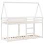 Etagenbett mit massivem Dach aus weißem Kiefernholz 75x190 cm. von , Betten und Lattenroste - Ref: Foro24-3282090, Preis: 200...