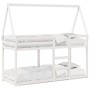 Etagenbett mit massivem Dach aus weißem Kiefernholz 75x190 cm. von , Betten und Lattenroste - Ref: Foro24-3282090, Preis: 200...