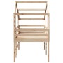 Cama alta con techo madera maciza de pino 90x200 cm de , Camas y somieres - Ref: Foro24-3281977, Precio: 220,86 €