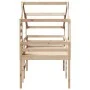 Cama alta con techo madera maciza de pino 90x200 cm de , Camas y somieres - Ref: Foro24-3281977, Precio: 226,31 €, Descuento: %