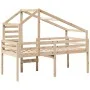 High bed with solid pine wood roof 90x200 cm by , Beds and slatted bases - Ref: Foro24-3281977, Price: 226,31 €, Discount: %