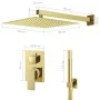 Goldenes Duschsystem aus Edelstahl 201 von vidaXL, Strahldüsen für Badewannen und Duschen - Ref: Foro24-147719, Preis: 179,91...
