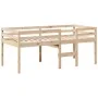 Cama alta con techo madera maciza de pino 90x200 cm de , Camas y somieres - Ref: Foro24-3281977, Precio: 226,31 €, Descuento: %