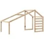 High bed with solid pine wood roof 90x200 cm by , Beds and slatted bases - Ref: Foro24-3281977, Price: 226,31 €, Discount: %
