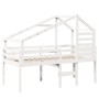 Hochbett mit massivem Dach aus weißem Kiefernholz 80x200 cm von , Betten und Lattenroste - Ref: Foro24-3281975, Preis: 254,80...