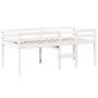 High bed with solid white pine wood roof 80x200 cm by , Beds and slatted bases - Ref: Foro24-3281975, Price: 254,55 €, Discou...