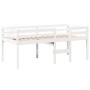 Hochbett mit massivem Dach aus weißem Kiefernholz 80x200 cm von , Betten und Lattenroste - Ref: Foro24-3281975, Preis: 254,80...