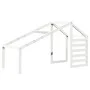 High bed with solid white pine wood roof 80x200 cm by , Beds and slatted bases - Ref: Foro24-3281975, Price: 254,55 €, Discou...