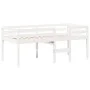 Cama alta con techo madera maciza de pino blanco 80x200 cm de , Camas y somieres - Ref: Foro24-3282136, Precio: 249,62 €, Des...