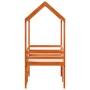 Cama alta con techo madera maciza de pino marrón cera 90x200 cm de , Camas y somieres - Ref: Foro24-3282134, Precio: 244,40 €...