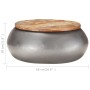 Gray recycled solid wood coffee table 68x68x30 cm by vidaXL, Coffee table - Ref: Foro24-323530, Price: 111,08 €, Discount: %