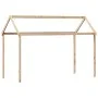 Cama alta con techo madera maciza de pino marrón cera 75x190 cm de , Camas y somieres - Ref: Foro24-3282141, Precio: 206,23 €...