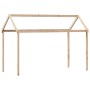 Cama alta con techo madera maciza de pino marrón cera 75x190 cm de , Camas y somieres - Ref: Foro24-3282141, Precio: 200,24 €...