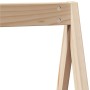 Cama alta con techo madera maciza de pino marrón cera 75x190 cm de , Camas y somieres - Ref: Foro24-3282101, Precio: 156,92 €...