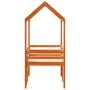 Hochbett mit massivem Kiefernholzdach in brauner Wachsfarbe 75x190 cm. von , Betten und Lattenroste - Ref: Foro24-3282143, Pr...