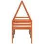 Hochbett mit massivem Kiefernholzdach in brauner Wachsfarbe 75x190 cm. von , Betten und Lattenroste - Ref: Foro24-3282103, Pr...