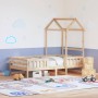 Bed frame with solid pine wood roof structure 80x200 cm by , Beds and slatted bases - Ref: Foro24-3282162, Price: 159,37 €, D...