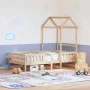 Bed frame with solid pine wood roof structure 80x200 cm by , Beds and slatted bases - Ref: Foro24-3282162, Price: 157,46 €, D...