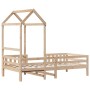 Bed frame with solid pine wood roof structure 80x200 cm by , Beds and slatted bases - Ref: Foro24-3282162, Price: 159,37 €, D...