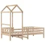 Bed frame with solid pine wood roof structure 80x200 cm by , Beds and slatted bases - Ref: Foro24-3282162, Price: 157,46 €, D...