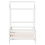 Bed frame with solid white pine wood roof 90x200 cm by , Beds and slatted bases - Ref: Foro24-3282160, Price: 229,98 €, Disco...