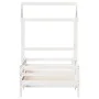 Bed frame with solid white pine wood roof 90x200 cm by , Beds and slatted bases - Ref: Foro24-3282160, Price: 226,79 €, Disco...
