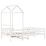Bed frame with solid white pine wood roof 90x200 cm by , Beds and slatted bases - Ref: Foro24-3282160, Price: 229,98 €, Disco...