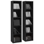 CD-Regal 2 Stück schwarzes Sperrholz 21x16x93,5 cm von vidaXL, CD- und DVD-Speicher - Ref: Foro24-802697, Preis: 51,82 €, Rab...