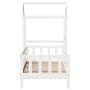 Sofá cama con techo madera maciza de pino blanco 90x200 cm de , Camas y somieres - Ref: Foro24-3282211, Precio: 184,88 €, Des...