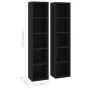 CD-Regal 2 Stück schwarzes Sperrholz 21x16x93,5 cm von vidaXL, CD- und DVD-Speicher - Ref: Foro24-802697, Preis: 51,82 €, Rab...