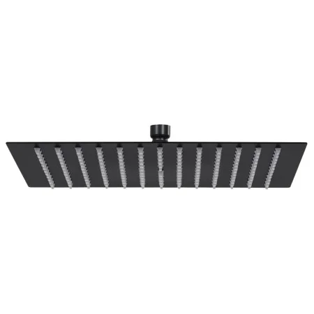 Cabezal ducha efecto lluvia acero inox cuadrado negro 30x30 cm de vidaXL, Cabezales de ducha - Ref: Foro24-147697, Precio: 27...