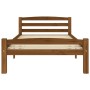Estructura de cama madera maciza pino marrón miel 90x200 cm