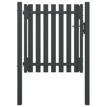 Puerta de valla del jardín de acero gris antracita 1x1,25 cm de , Puertas de jardín - Ref: Foro24-146327, Precio: 175,01 €, D...