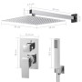 201 Edelstahl Duschsystem silber von vidaXL, Strahldüsen für Badewannen und Duschen - Ref: Foro24-147720, Preis: 135,86 €, Ra...