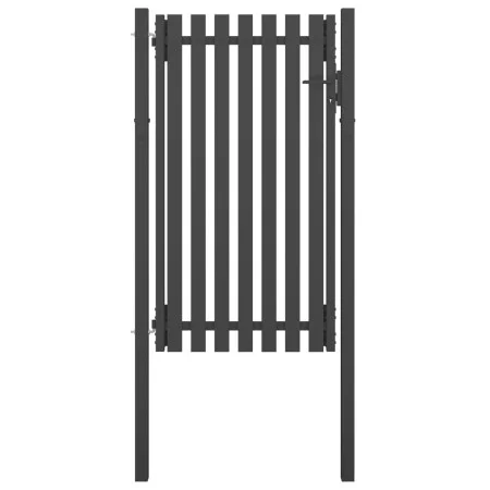 Graue Anthrazit-Stahlgitter-Gartentür 1x2,25 cm von , Gartentore - Ref: Foro24-146331, Preis: 265,96 €, Rabatt: %