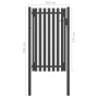 Graue Anthrazit-Stahlgitter-Gartentür 1x2,25 cm von , Gartentore - Ref: Foro24-146331, Preis: 270,31 €, Rabatt: %